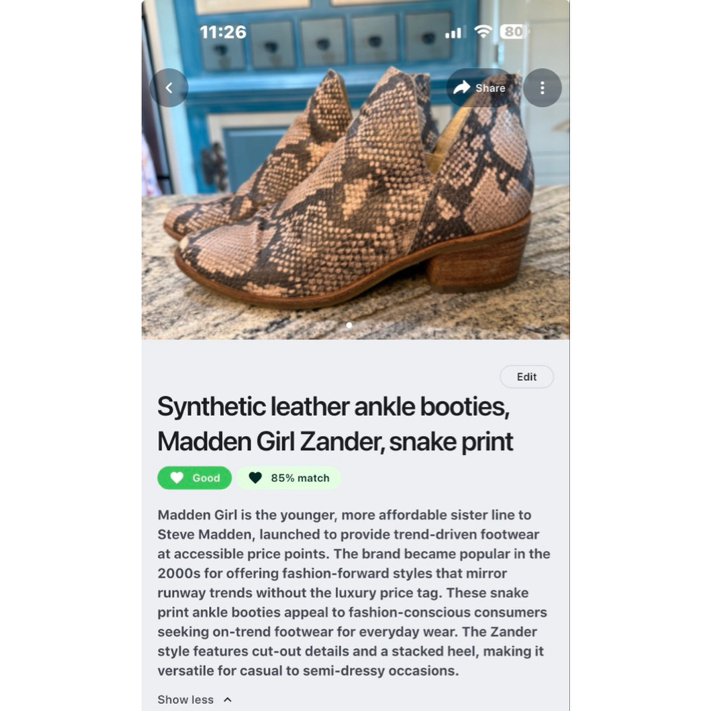 Women's Dolce Vita Snake Print Ankle Boots - Picture 3 of 5